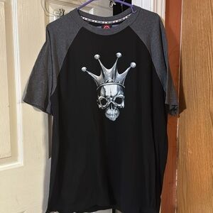 JNCO short sleeved shirt. (Grey/black)